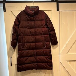 Athleta Deep Burgundy Puffer Jacket